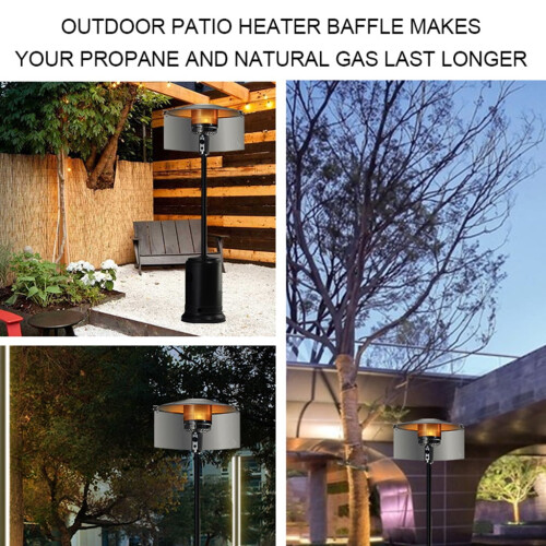 Heater Reflector Shield for Round Gas Patio Heaters Foldable 1