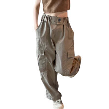 Baggy Jeans for Teens Size 7-8 Jogger Trousers Coffee
