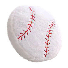 Furry Football Pillow 14 Inch Soft Plush Soccer Decor