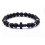 Pulseira de contas de ônix e olho de tigre, joia religiosa para 8