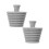 Silicone Bathtub Stopper with Suction Cup 2 pcs 1