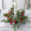 Artificial Christmas Candle Ring with Cedar Pine Red 5