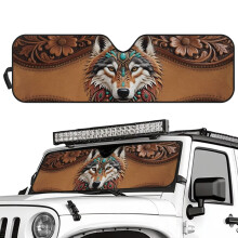 Tribal Wolf Windshield Sun Shade for Jeep Wrangler TJ JK JL