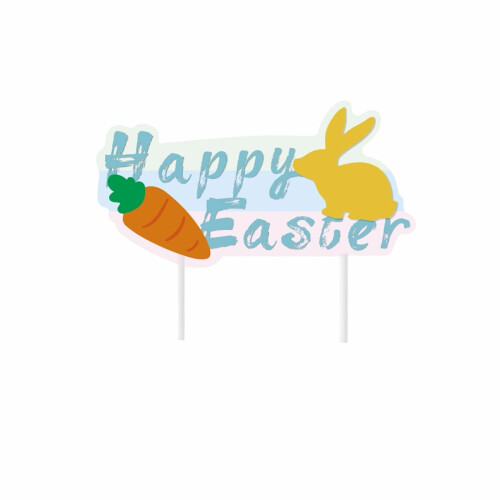 Easter Cake Toppers Paper Dessert Inserts 12 pcs