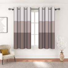 Brown blackout curtains for living room ombre set of 2
