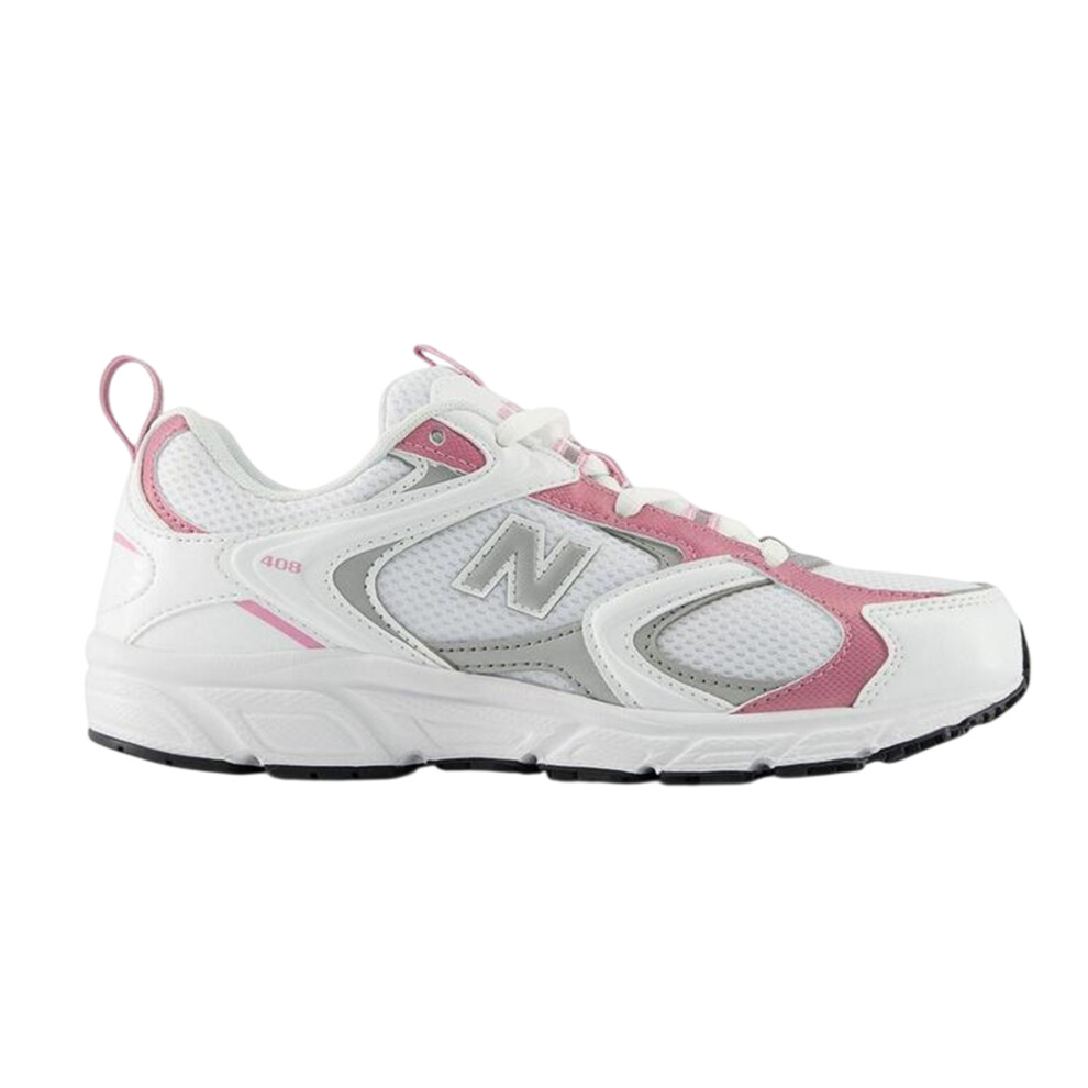 New Balance (6 Uk, White/Pink) Womens/Ladies 408 V1 Leather Trainers