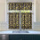 Kitchen Curtain Set Bamboo Maple Pattern Polyester 3-Pc 3