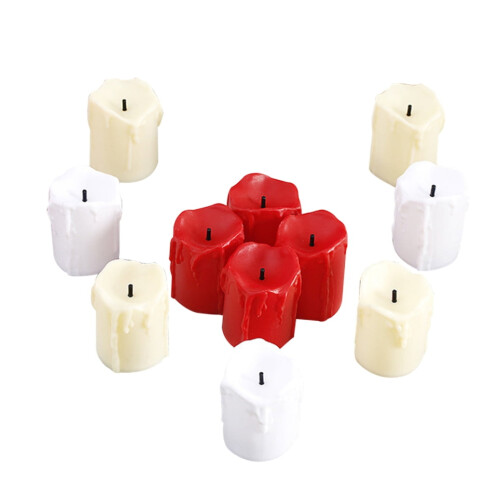 White LED Candle Lights Battery Operated Flickering 2