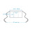 White Half-Length Apron Polyester-Cotton Unisex 1pc 4