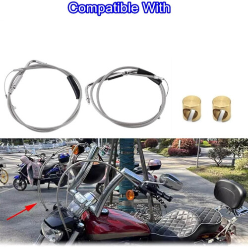 FEAMOS Motorcycle Throttle and Idle Cable Set 42 inch 1