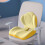 L-Shaped Car Seat Cushion Memory Foam Yellow 2