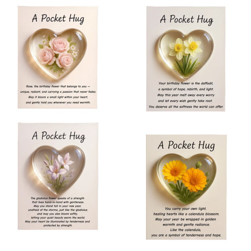 Valentine's Day Gift Card with Floral Pocket