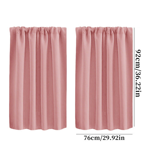 Pink Short Curtains Rod Pocket 30x36 Inch 2 Pack 2