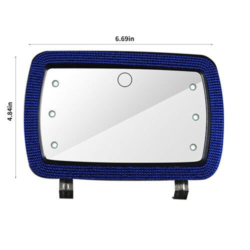 Rechargeable Car Visor Mirror with 3 Light Modes Clip-on 2