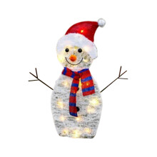 Christmas Yard Decoration Pre-lit Snowmen Warm White LED