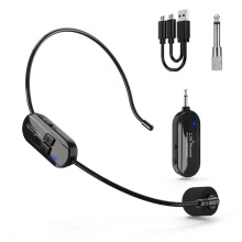 2.4G trådlöst mikrofonheadset Mic50M räckvidd för högtalarröstundervisning i yoga