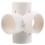 MUSEYA PVC 5-Way Pipe Connector White 2 pcs 3