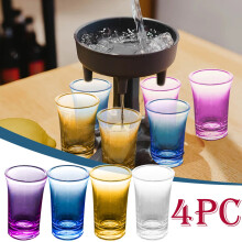 Acrylic Stemless Wine Glasses Blue White Yellow Clear 35ml