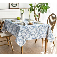 Tovaglia rettangolare in cotone con stampa floreale vintage, 60x84 pollici