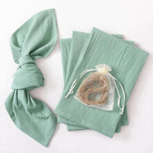 Light Green Cotton Cloth Napkins 30x30cm 8-Pack