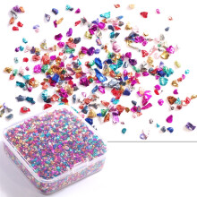 Multi-color crushed glass resin filler set for epoxy molds
