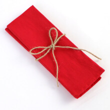 Red Cotton Cloth Napkins 30x30cm Washable Reusable 8-Pack