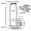 Long Shackle Digital Combination Padlock Zinc Alloy Black 2