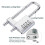 Long Shackle Digital Combination Padlock Zinc Alloy Black 3
