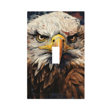 Bald Eagle and American Flag Light Switch Cover 1-Gang