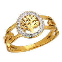 Women's Stainless Steel Tree of Life Ring Gold Size 7
