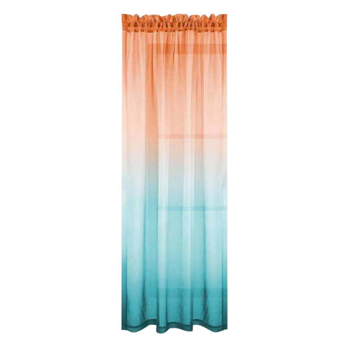 Gradient Rod Screen Curtain Panel 1x2 ft Orange Blue Tulle