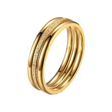 Women's Stainless Steel Stacking Ring Set Gold Size 6