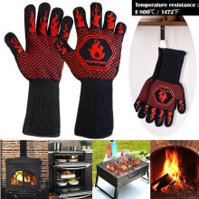 Oven Mitts Cotton Lining Non-slip Grip 1 Pair