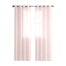 Linen Curtains 98 Inch Semi-Sheer Light Filtering Back Tab