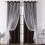 Dark Brown Blackout Curtains Polyester 100x130cm Grommet Top 1