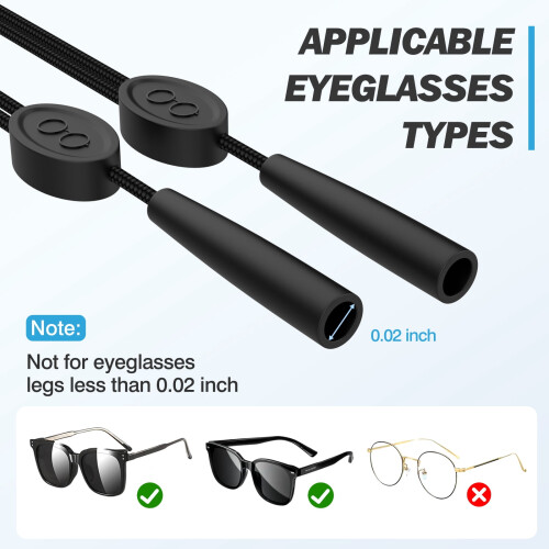 MoKo Adjustable Eyeglass Straps Polyester Neck Lanyard 4 1