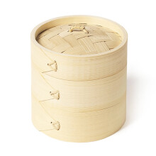 Bamboo Dumpling Steamer with Lid for Fish Rice Vegetables