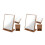 Bathroom Vanity Mirror Adjustable Wooden 2 pcs 3