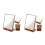 Bathroom Vanity Mirror Adjustable Wooden 2 pcs 4