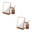 Bathroom Vanity Mirror Adjustable Wooden 2 pcs 6