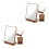 Bathroom Vanity Mirror Adjustable Wooden 2 pcs 8