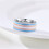 Regenbogen-Pride-Ring, Edelstahl, Unisex-Ehering, Größe 4