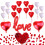 Wedding Balloon Set Love Heart Sequin Letter Artificial 1