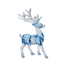 Blue Crystal Reindeer Figurine Christmas Decor 1 piece