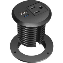 Desktop Power Grommet USB-C PD 20W 2 inch 1 outlet 6 ft