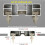 Tringle à rideaux double rail robuste blanche 130 cm 2