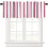 Stripe Valance Kitchen Cafe Pink White Vertical 54x18 inch 1