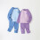 Completo intimo termico per bambini in cotone, 2 pezzi, viola, 3-4 anni 3
