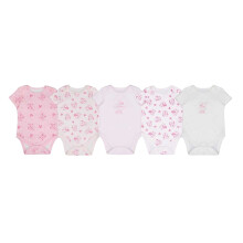 (3-6 Months, Pink) Disney Baby Minnie Mouse Bodysuit (Pack of 5)