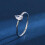Dünner, weißvergoldeter Ring mit Zirkonia (0,1 Karat) 2